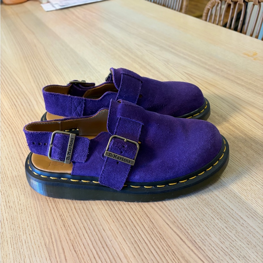 Dr. Martens Jorge Purple Suede Mules
